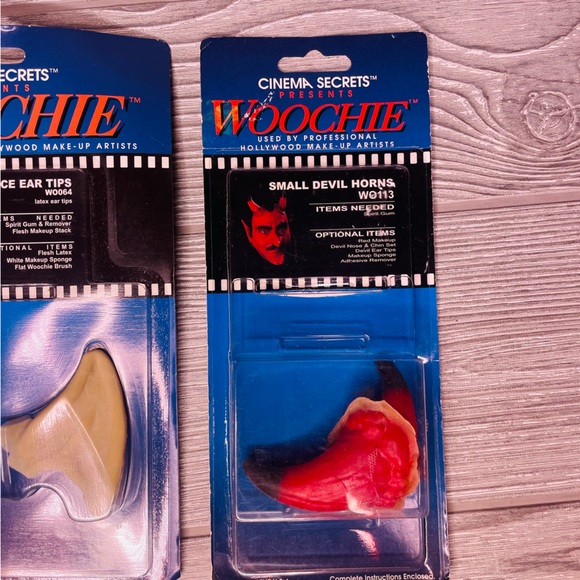 Vintage new Woochie large Space Ear Tips and small devil horns cosplay Halloween - Picture 3 of 5
